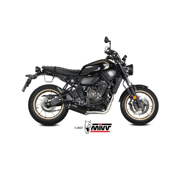 MIVV-Komplettanlage 2x1 HR1 - Edelstahl Schwarz für YAMAHA - XSR 700 BJ. 2021 > 2024 - Y.077.LH1BA