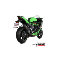 MIVV-SLIP-ON AK1 - Carbon mit Carbon Endkappe für KAWASAKI - NINJA ZX-6 R BJ. 2021 > 2025 - K.050.L3K