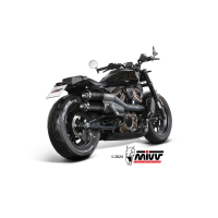 MIVV-2 SLIP-ON HR1 - Edelstahl Schwarz für HARLEY DAVIDSON - SPORTSTER S BJ. 2021 > 2024 - HD.004.LH1BA