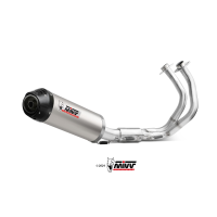 MIVV-Komplettanlage 2x1 OVAL - Titan mit Carbon Endkappe für KAWASAKI - NINJA 650 BJ. 2024 > 2025 - K.057.L4C