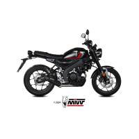 MIVV-Komplettanlage 1x1 HR1 - Edelstahl Schwarz mit Carbon Endkappe für YAMAHA - XSR 125 BJ. 2022 > 2024 - Y.075.LH1BG
