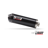 MIVV-SLIP-ON OVAL - Edelstahl Schwarz mit Carbon Endkappe...