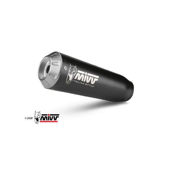 MIVV-Komplettanlage 1x1 XM1 - Edelstahl Schwarz für CF MOTO - 300NK BJ. 2021 > 2024 - CF.007.LC4B