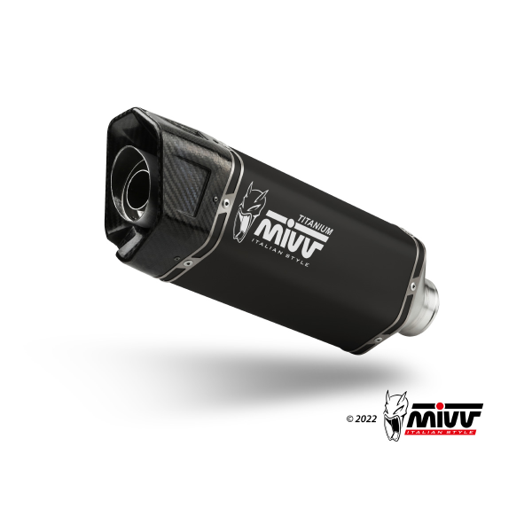 MIVV-Komplettanlage 3x1 SR1 - Titan Schwarz für TRIUMPH - STREET TRIPLE 765 R / RS BJ. 2025 > 2025 - T.030.LR1TB