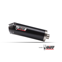 MIVV-Komplettanlage 2x1 OVAL - Edelstahl Schwarz mit...