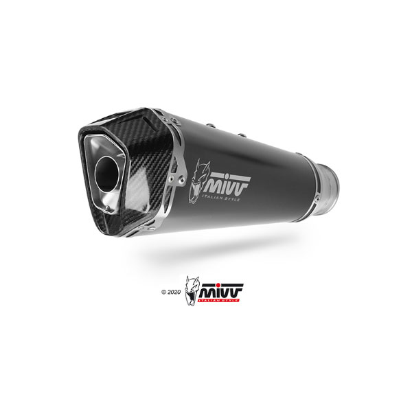 MIVV-Komplettanlage 3x1 DELTA RACE - Edelstahl Schwarz für YAMAHA - XSR 900 / GP BJ. 2022 > 2025 - Y.082.LDRB